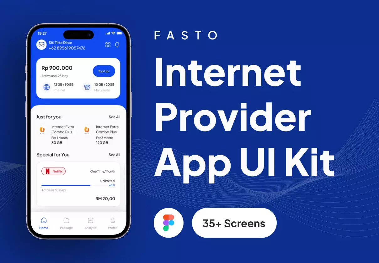 Fasto - Internet Provider App UI Kit