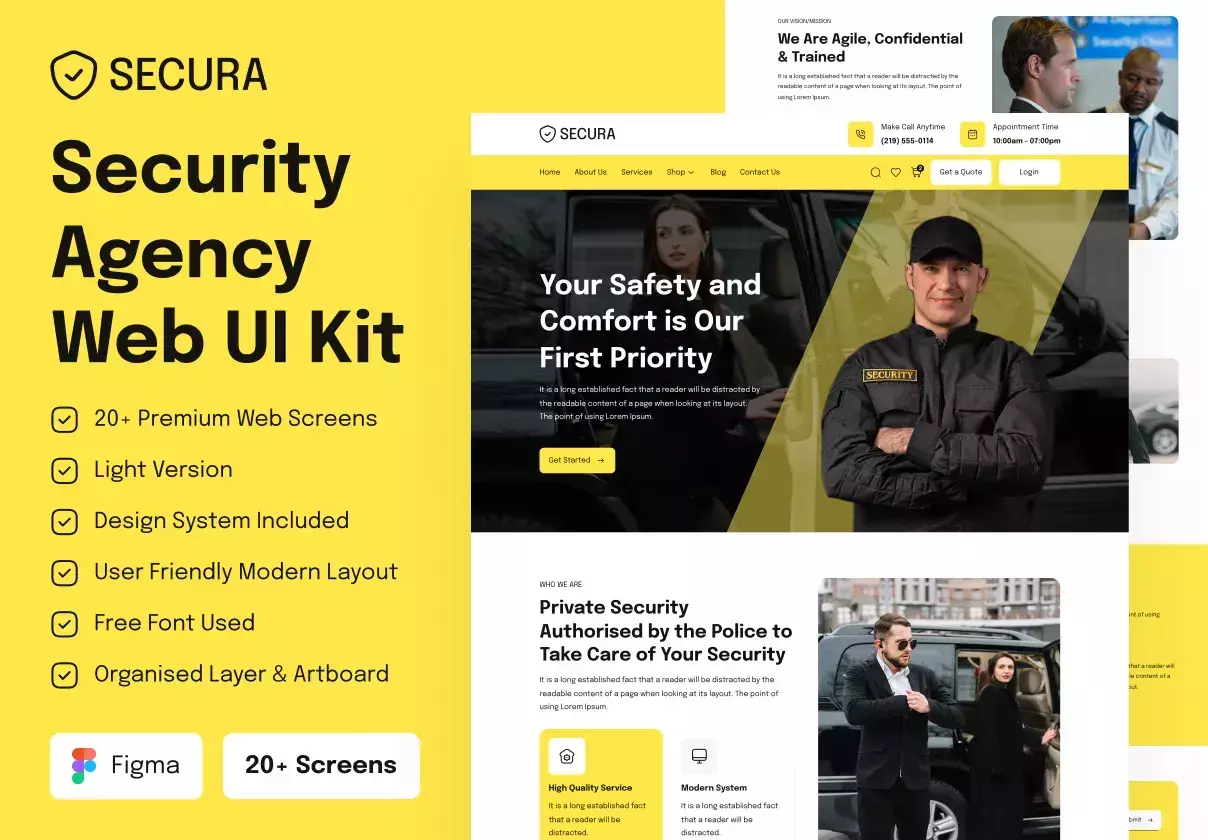 Security Agency Web UI Kit