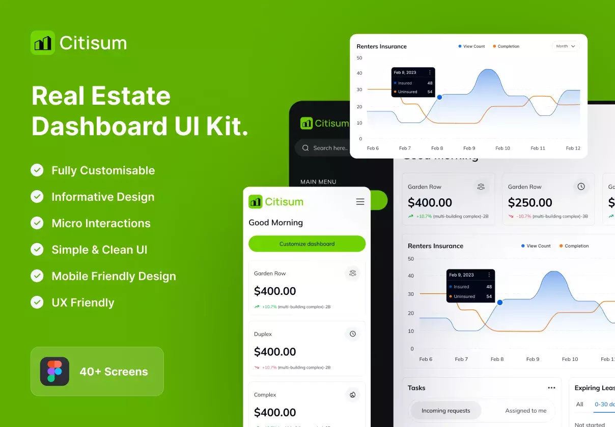 Citisum - Real Estate Dashboard UI Kit