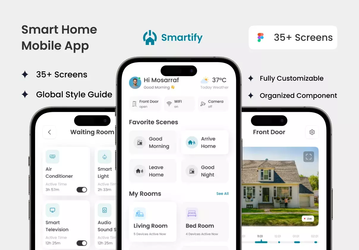 Smart Home iOS App UI Kit