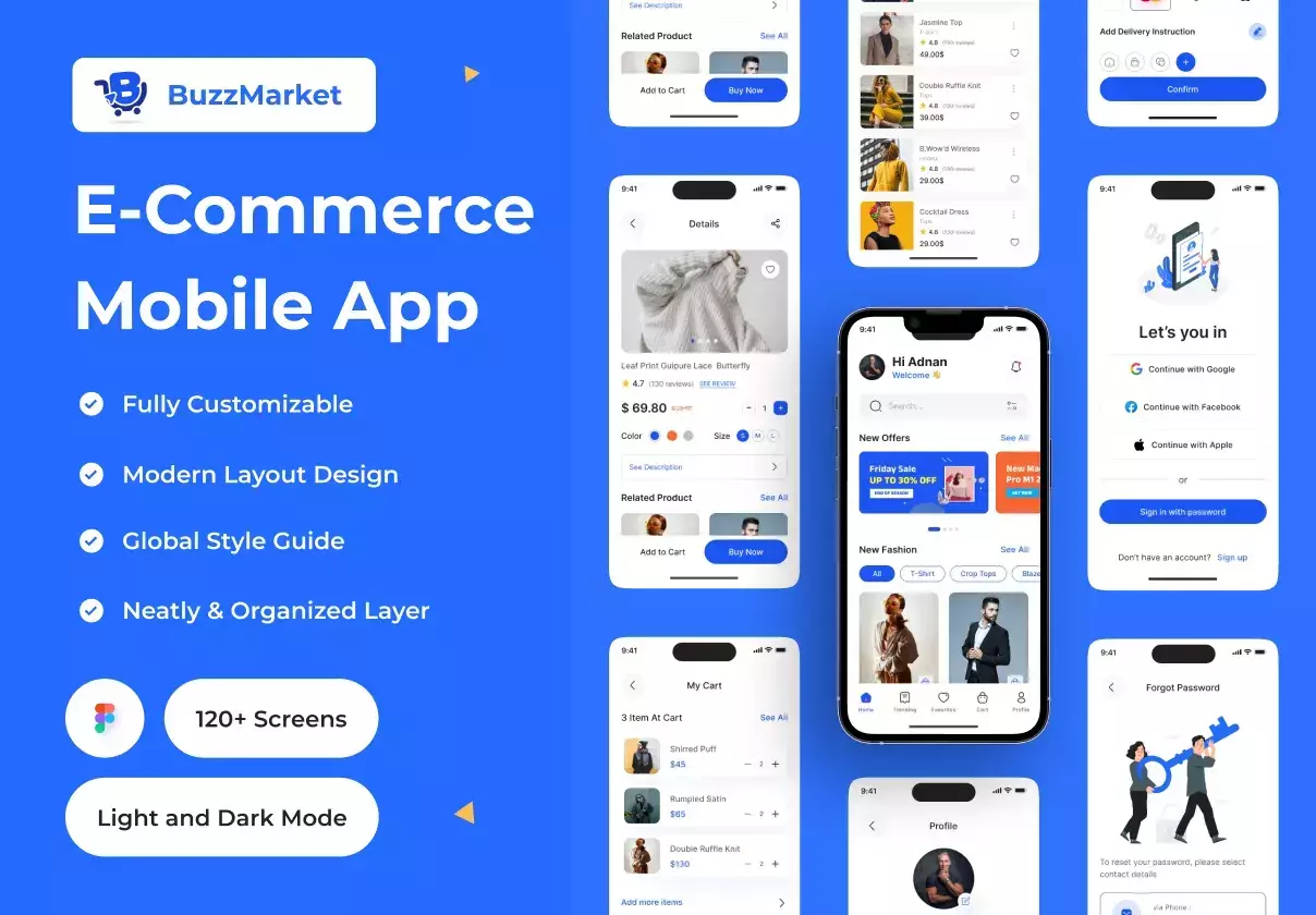 E - Commerce Mobile App UI Kit