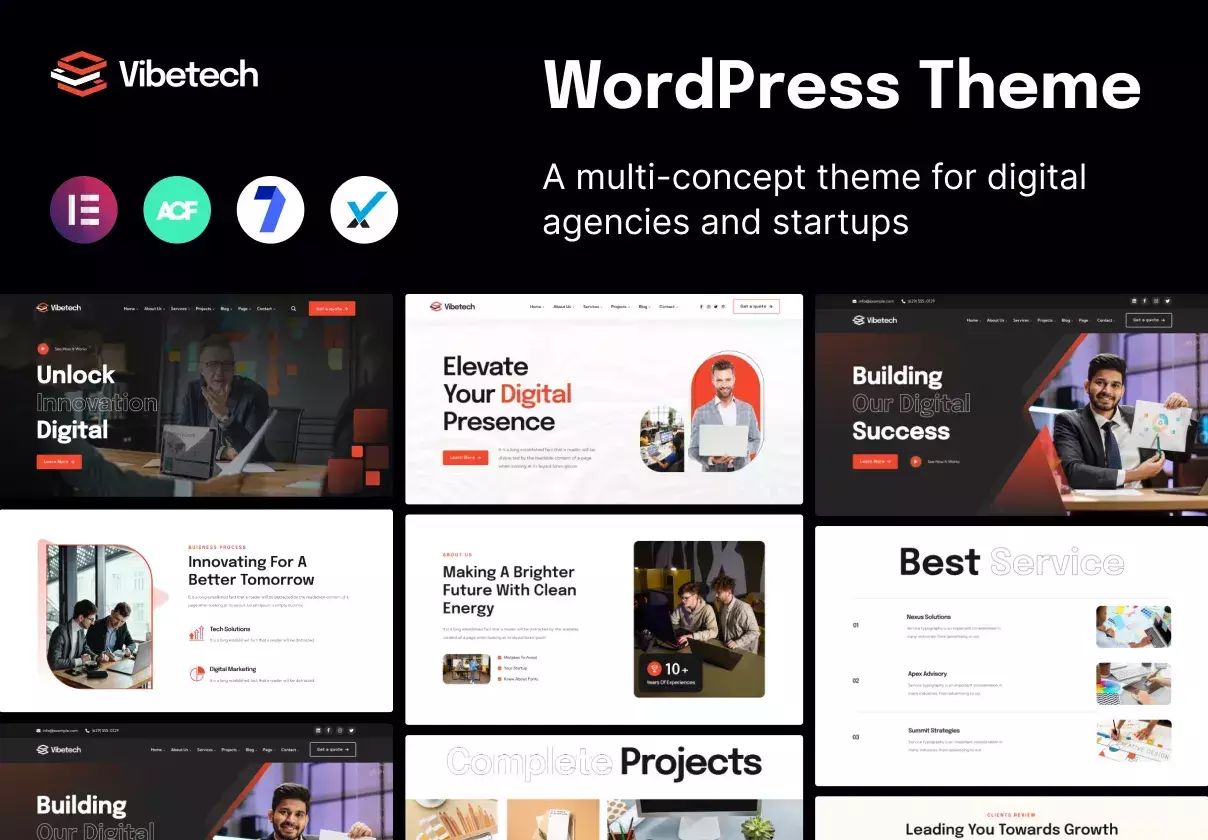 Vibetech - Creative Digital Agency WordPress Theme