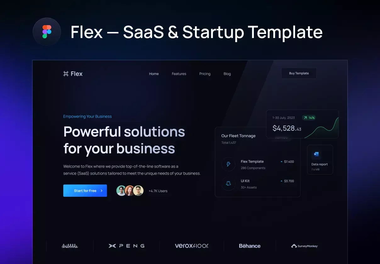 Flex — SaaS & Startup Template