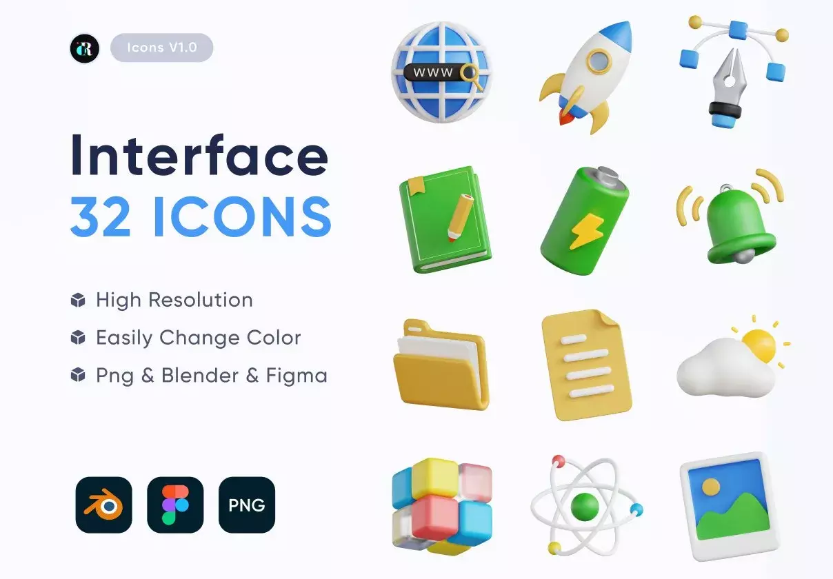 Interface Icon Assets Blender | Figma | Png