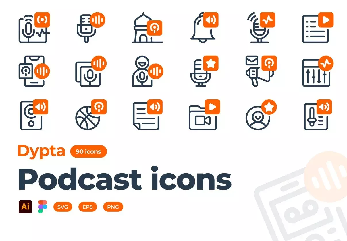 Podcast Icon Set