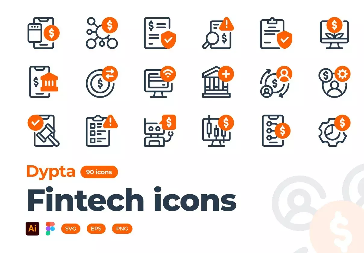 Fintech Icon Set