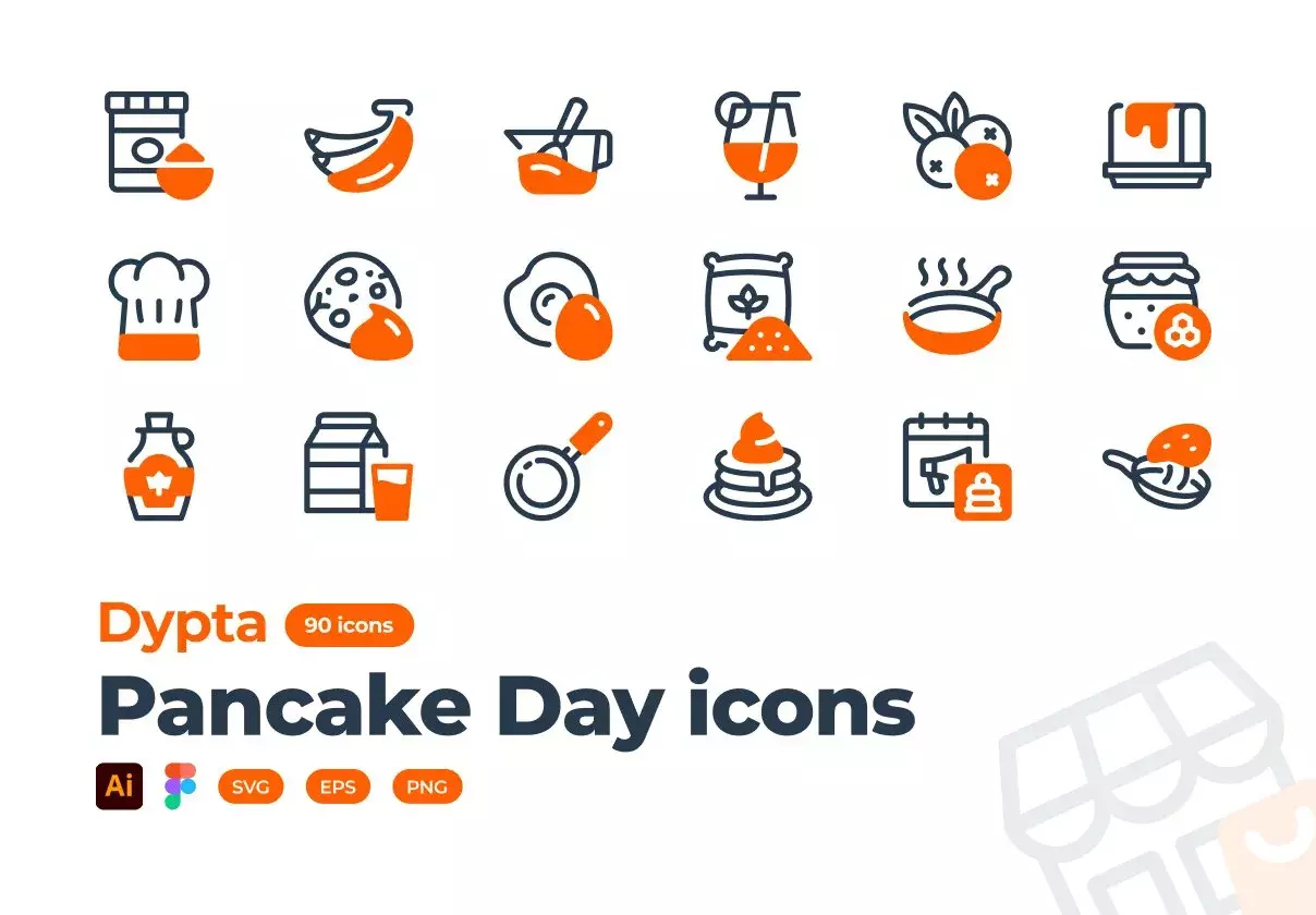 Pancake Day Icon Set