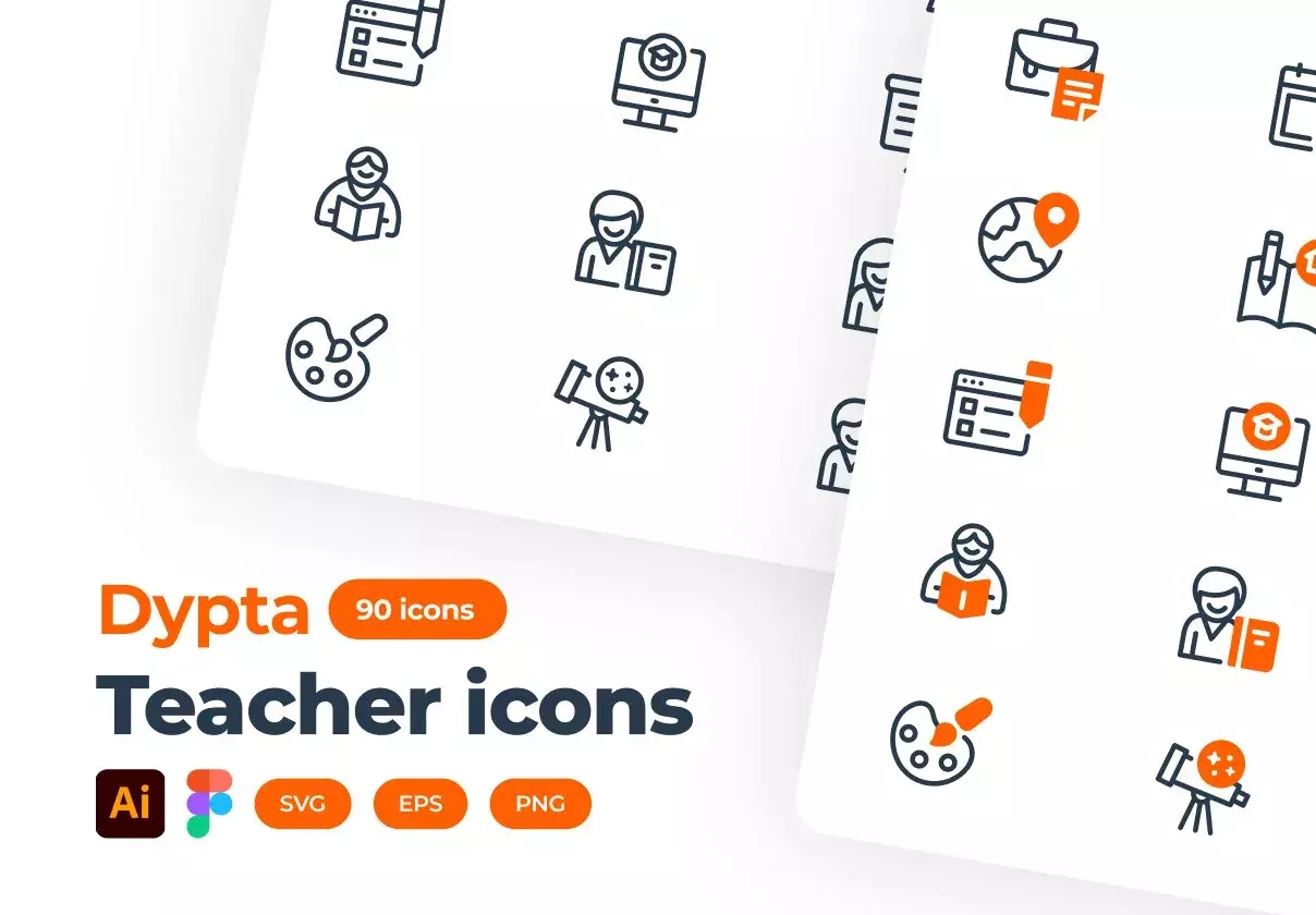 Teacher Icon Set