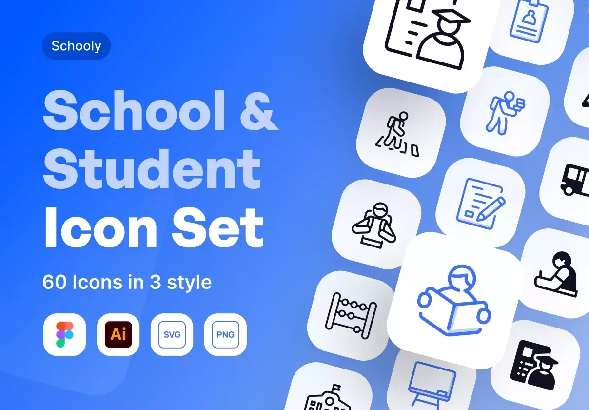 Schooly - School & Student Icon Set