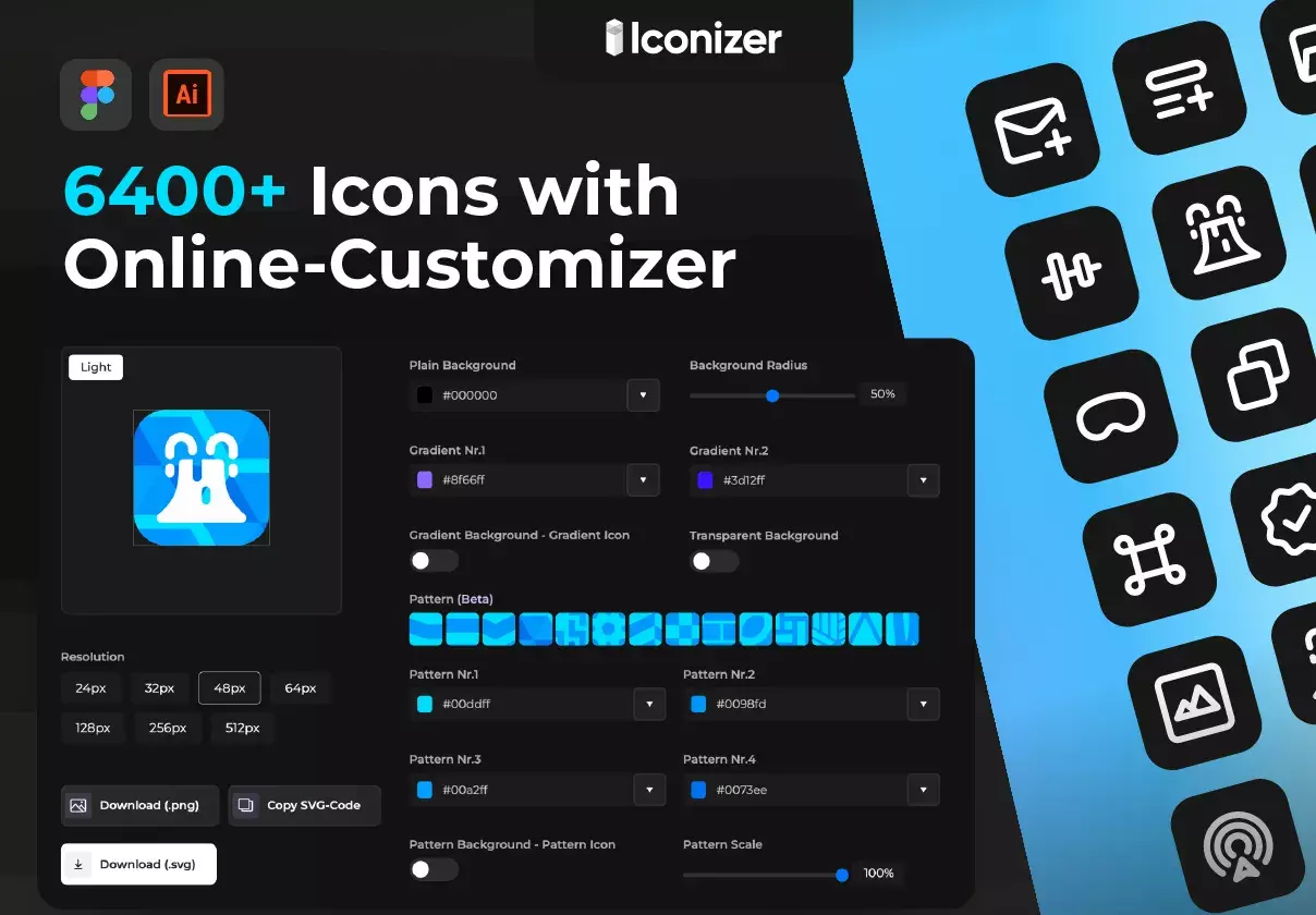 6400+ Custom Icons with WebApp access | iconizer.io