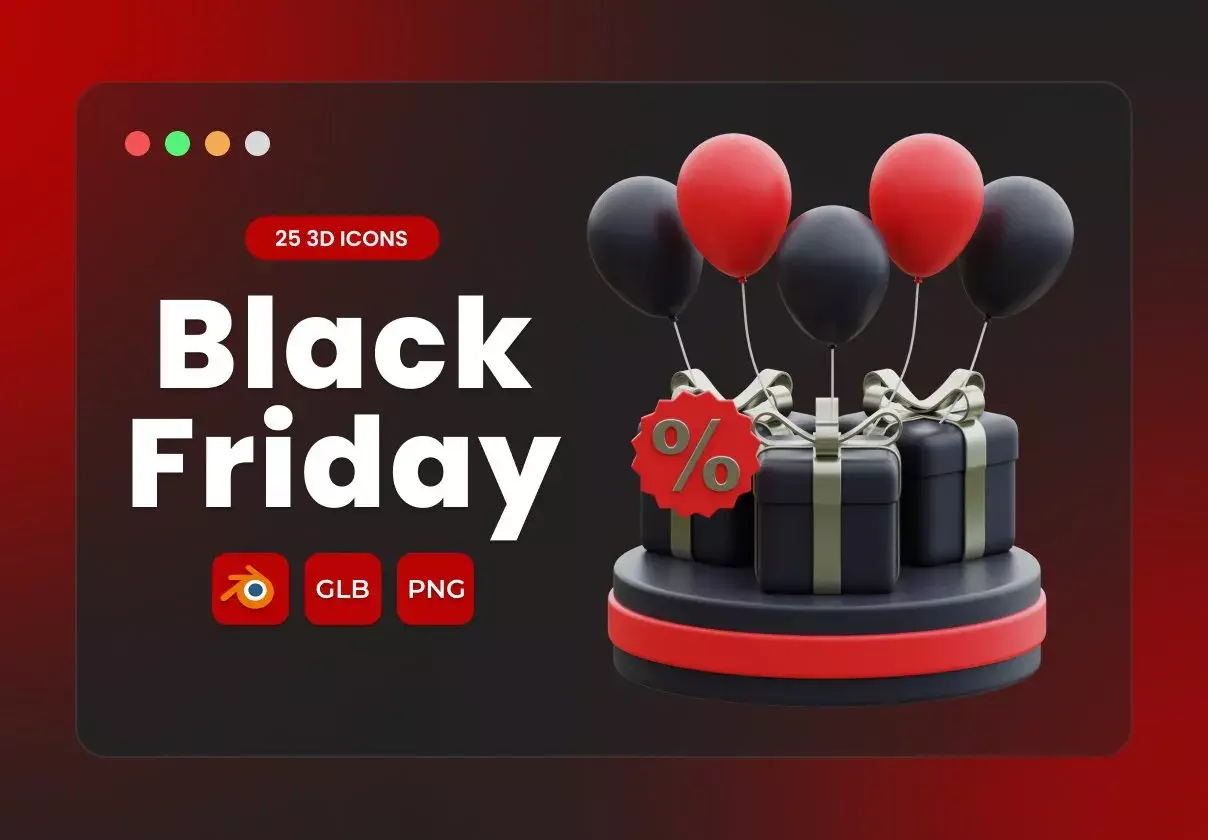 Black Friday 3D 3D Illustration Pack