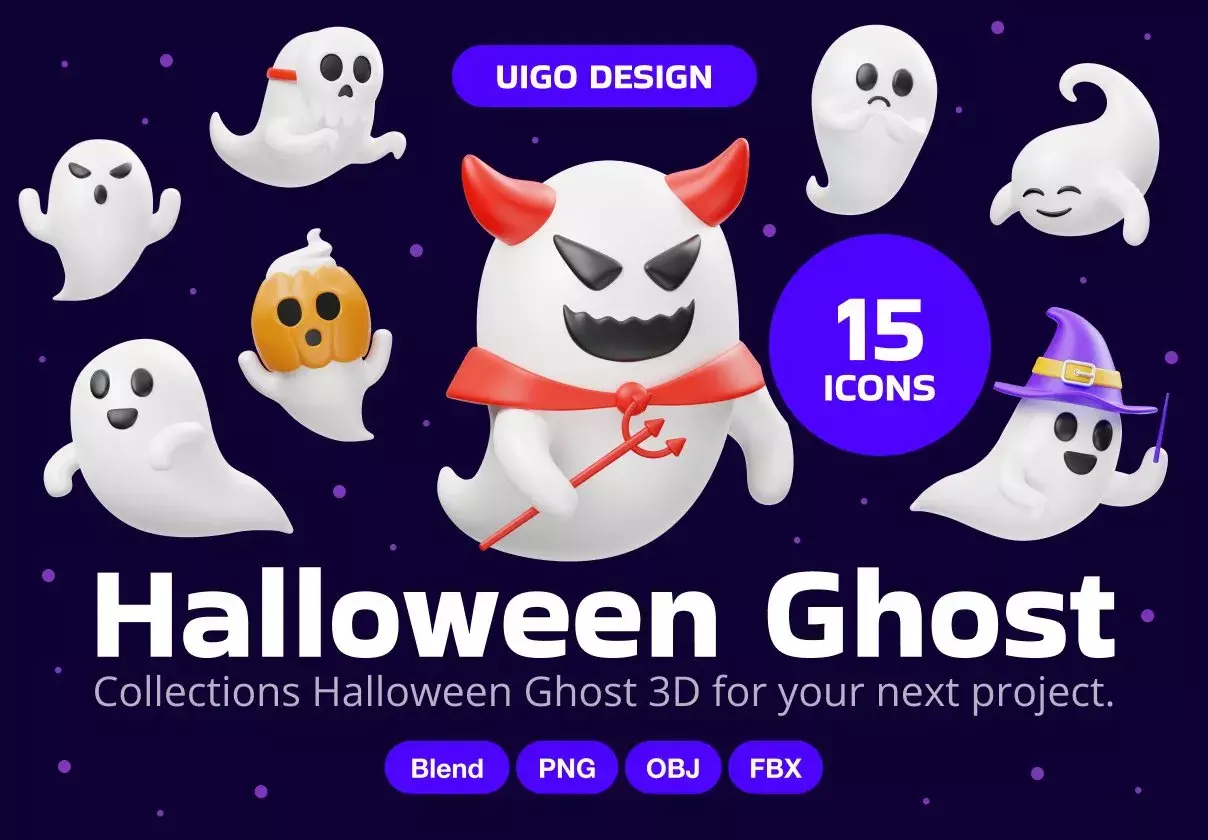 Halloween Ghost 3D Icon