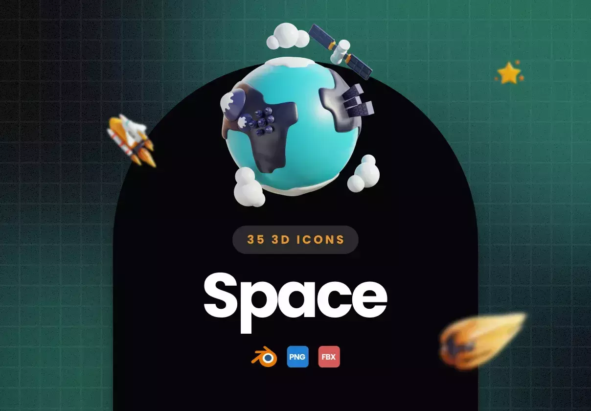 3D Space Icons