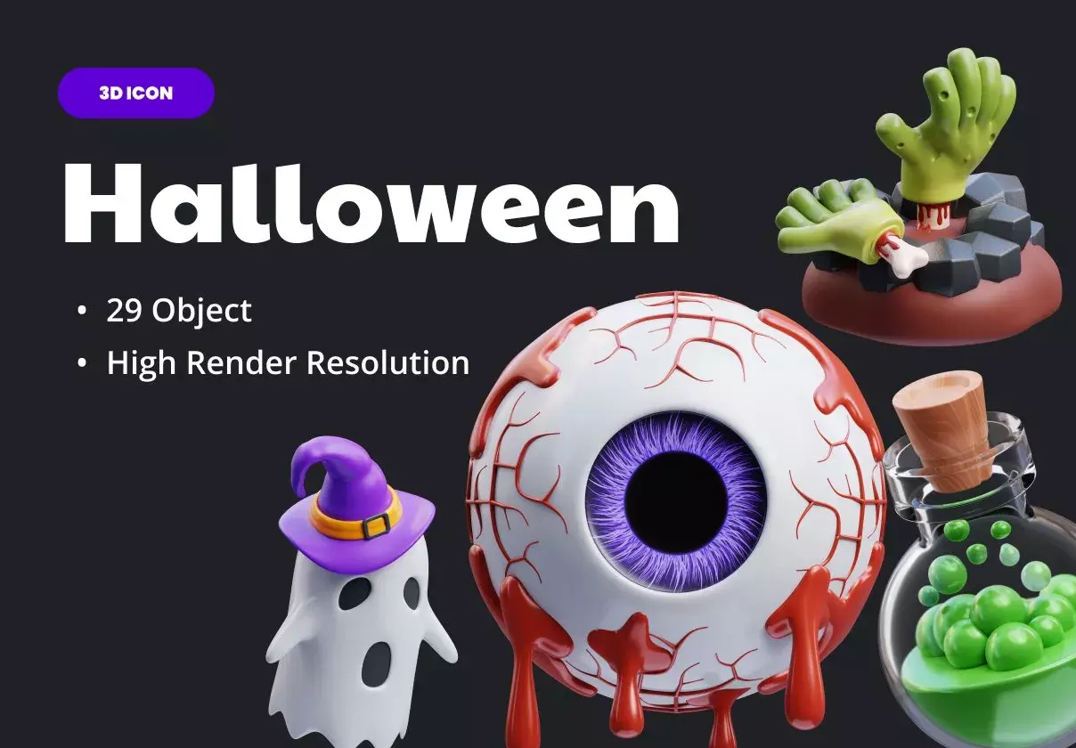 Halloween 3D Illustration