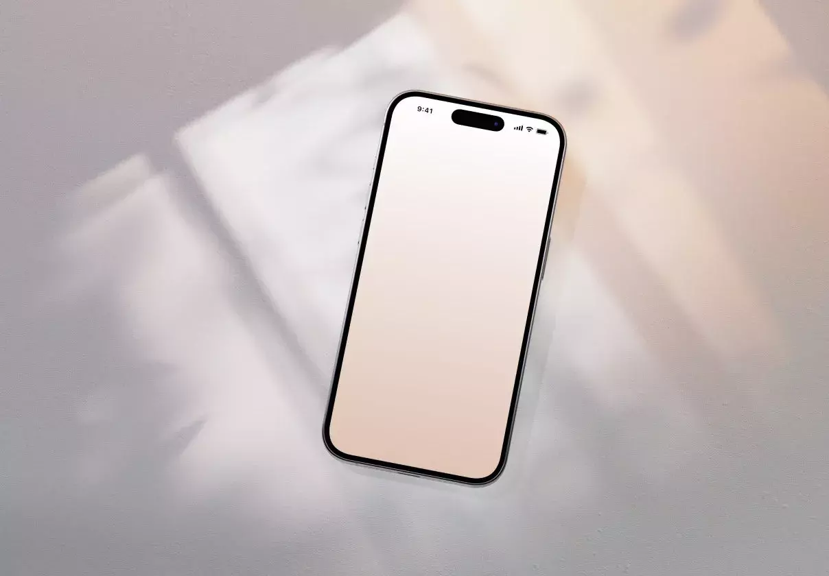 iPhone 14 Pro with Daylight Shadow Mockup