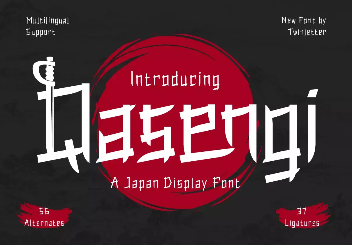 Qasengi | Japan font