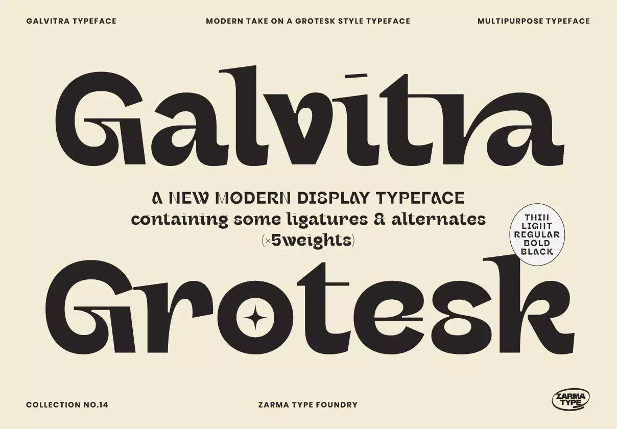 Galvitra - Display Font Family