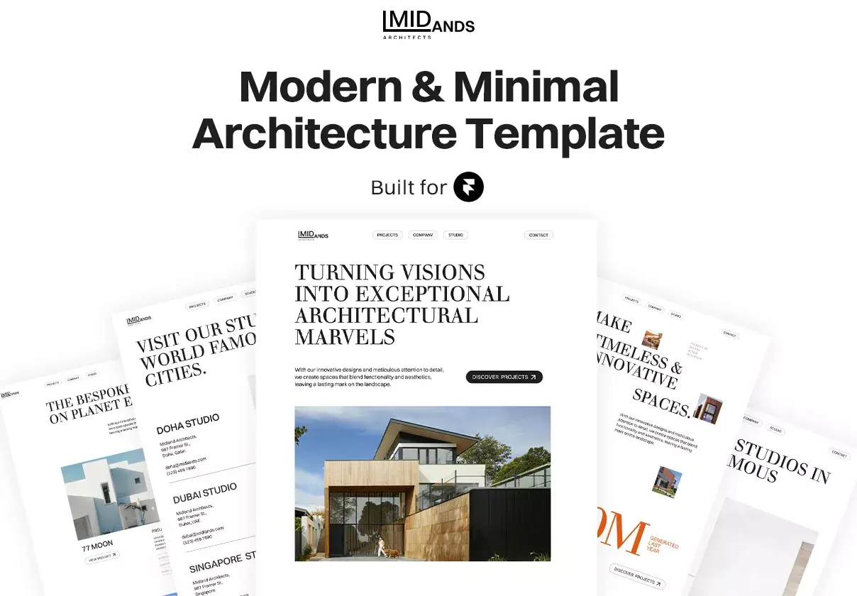Midlands - Minimal Architecture Framer Template