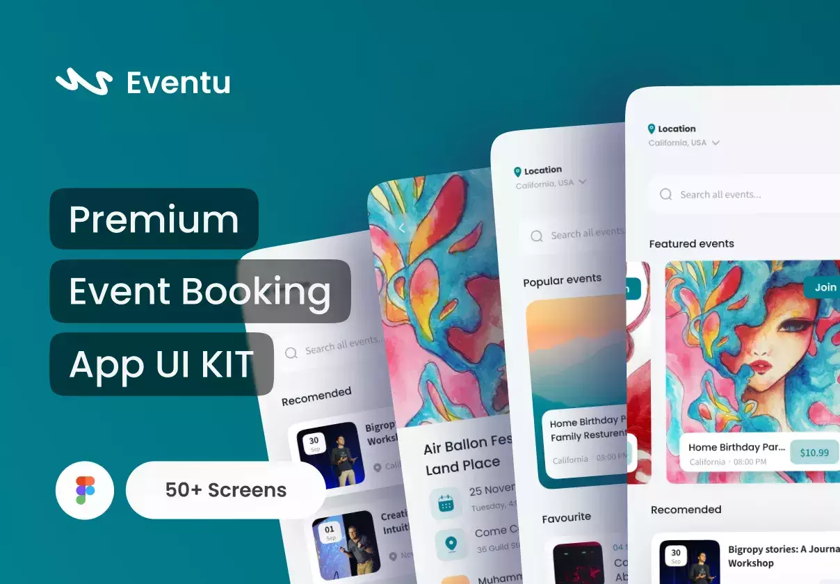 Eventu - Event Booking App UI KIT