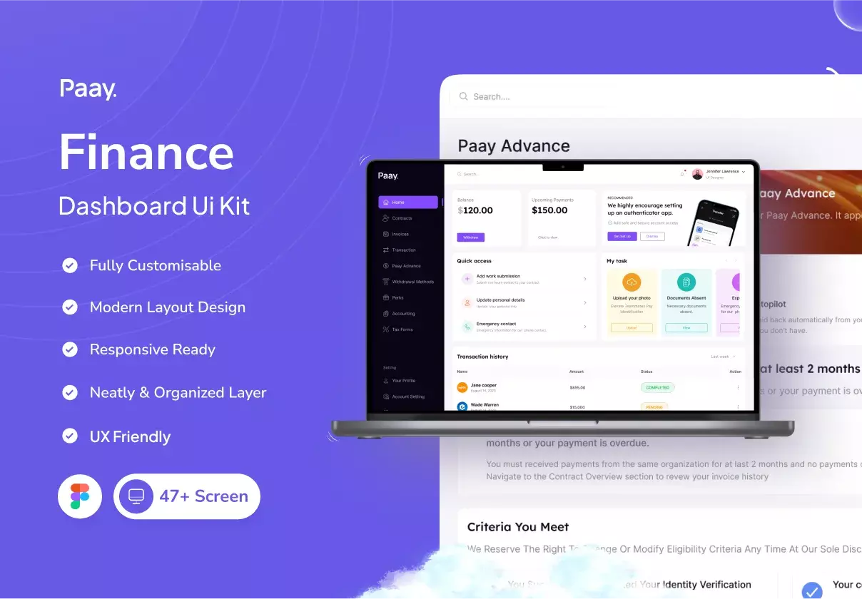 PAAY - Finance Dashboard UI Kit