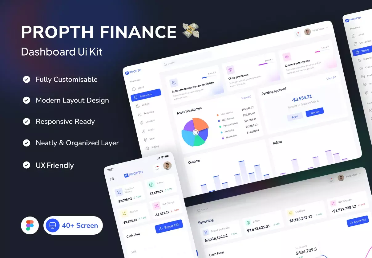 PROPTH - Fintech Dashboard UI Kit