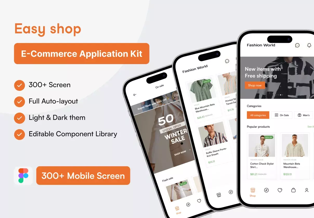 Easy Shop E-commerce UI kit