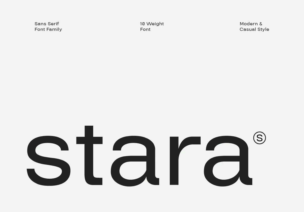 Stara Sans Serif Font is a sans serif font family that combines simplicity with