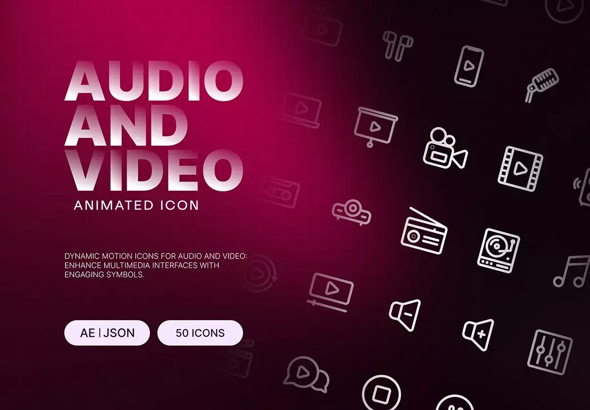 Audio and video Animated Icon