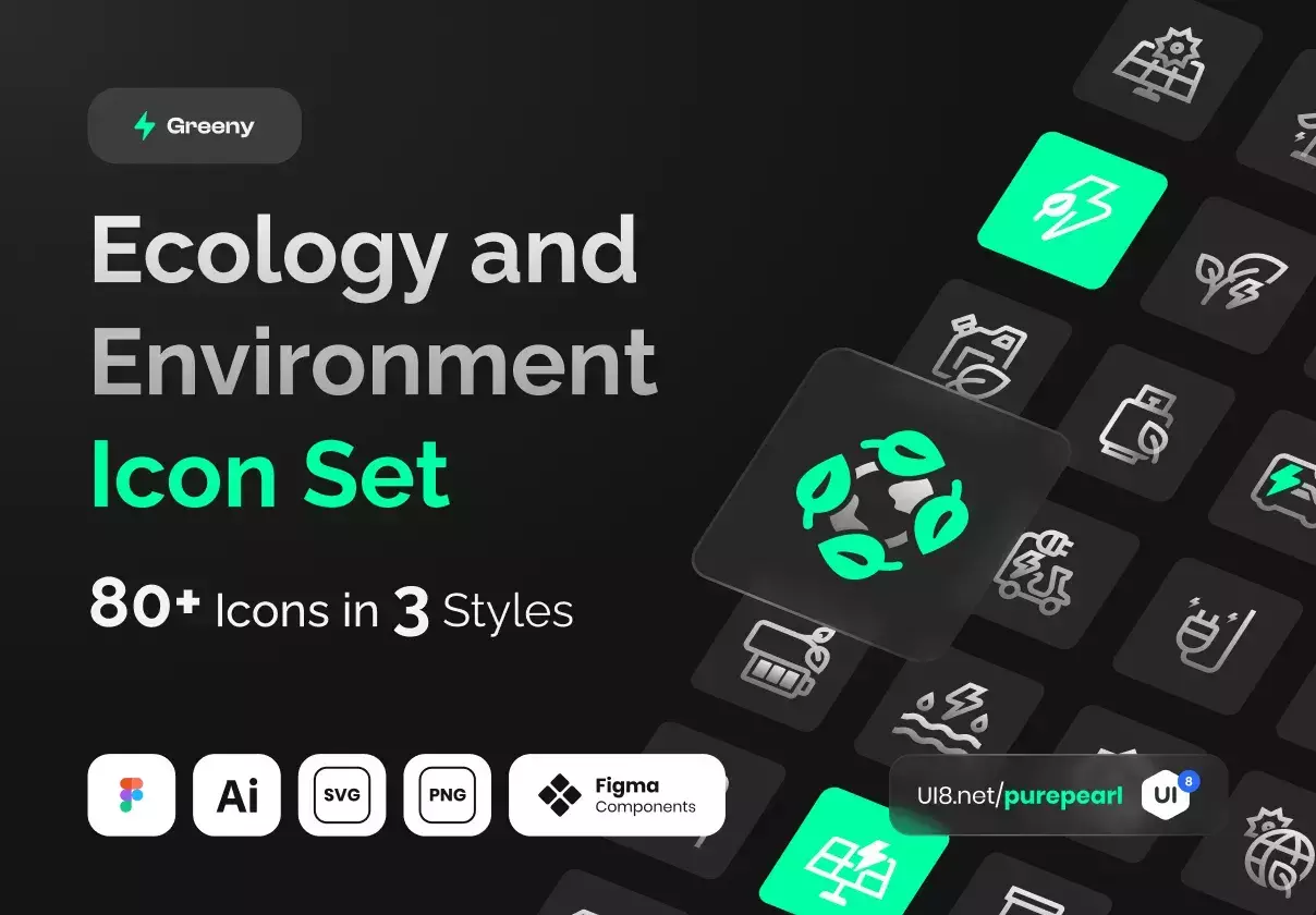 Greeny - Ecology and Environment Icon Set