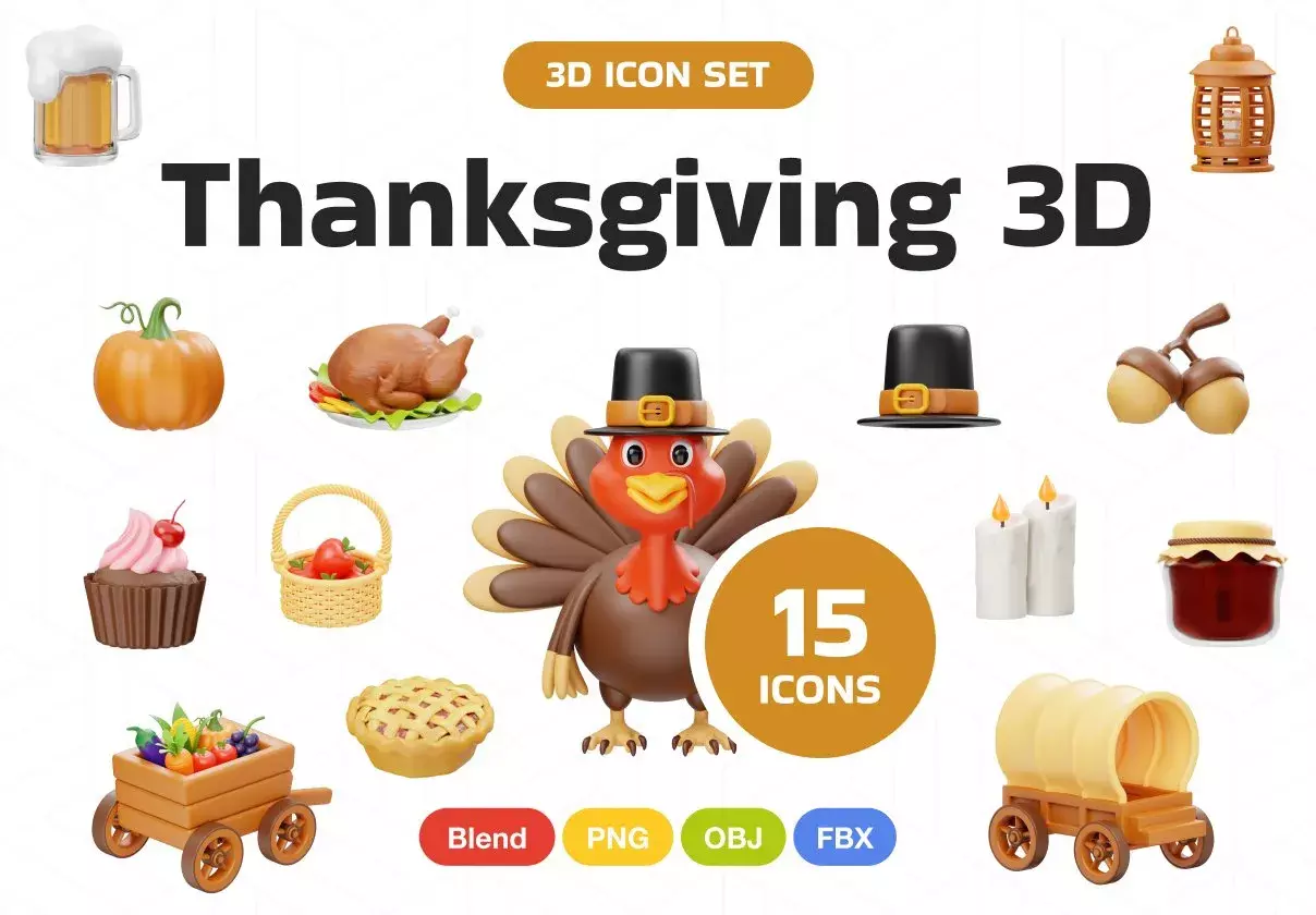 Thanksgiving 3D Icon