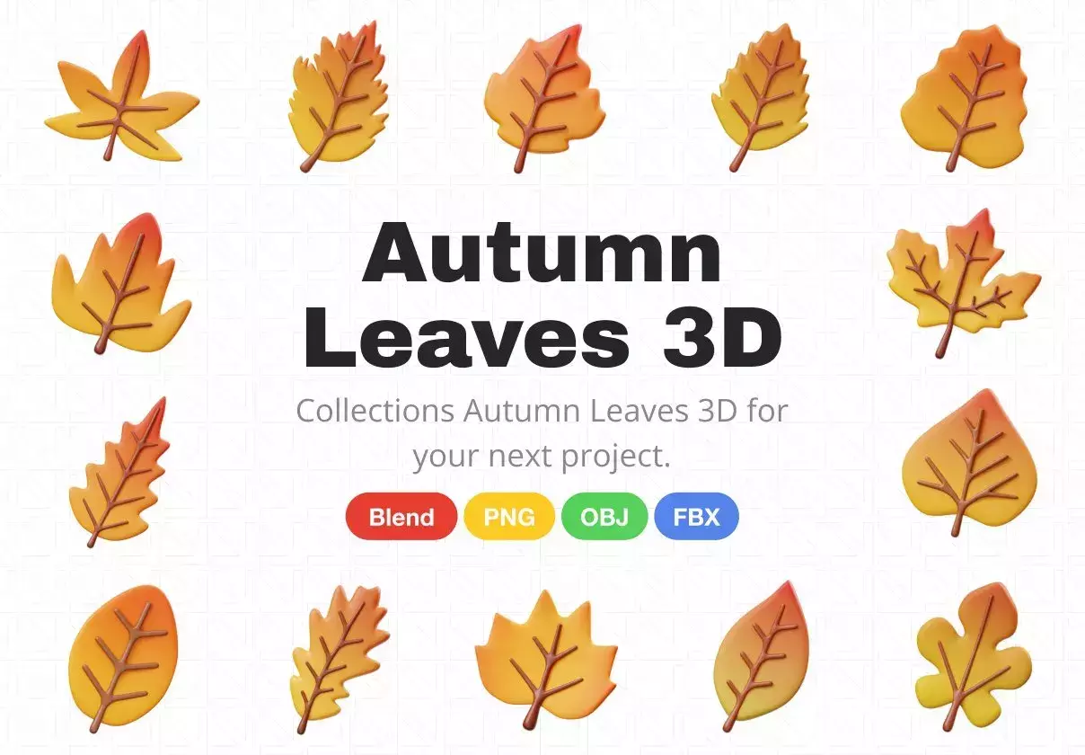 3D Autumn Leaves