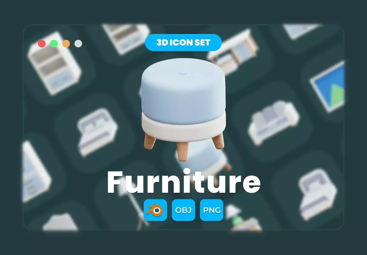 Furniture 3D 3D Illustration Pack