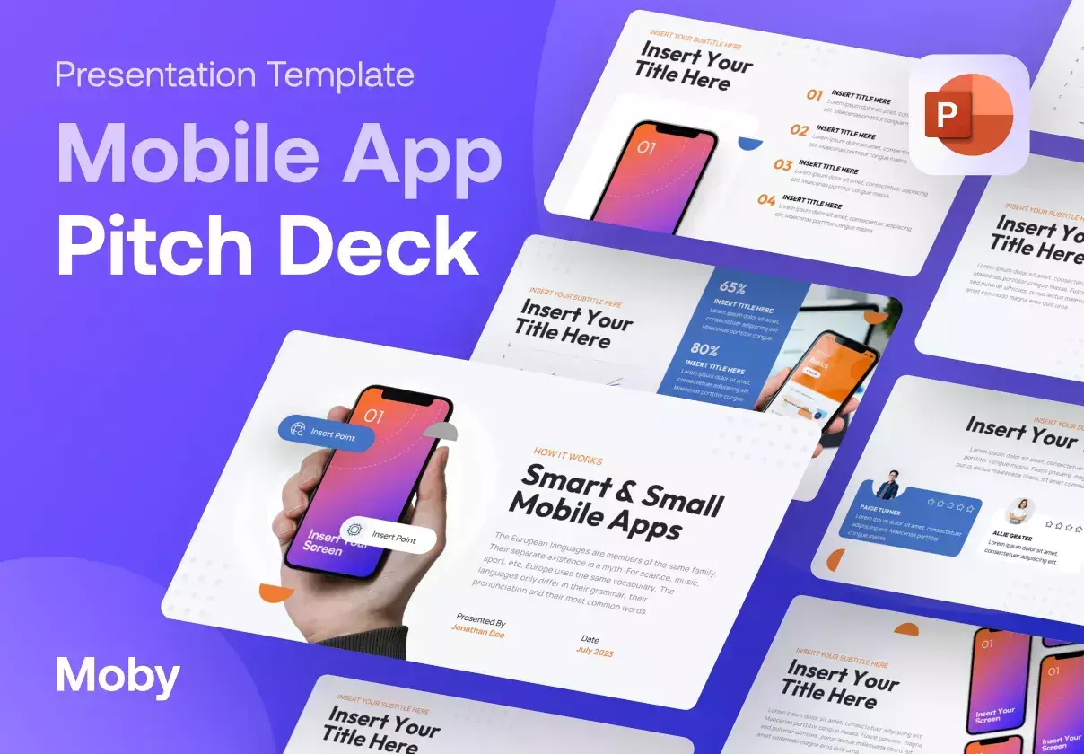 Moby - Mobile App PowerPoint Presentation Template