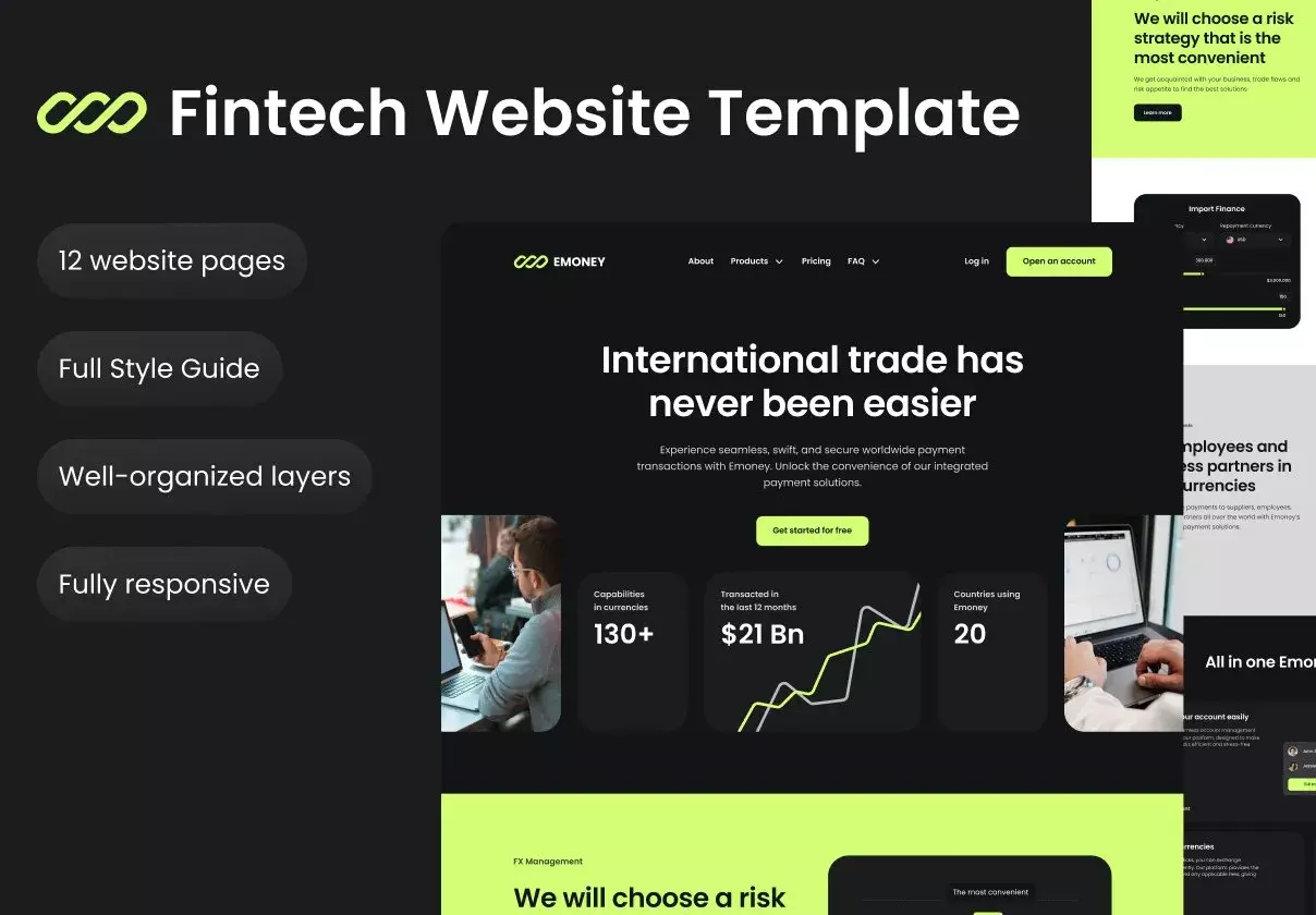 E-Money. Fintech Template