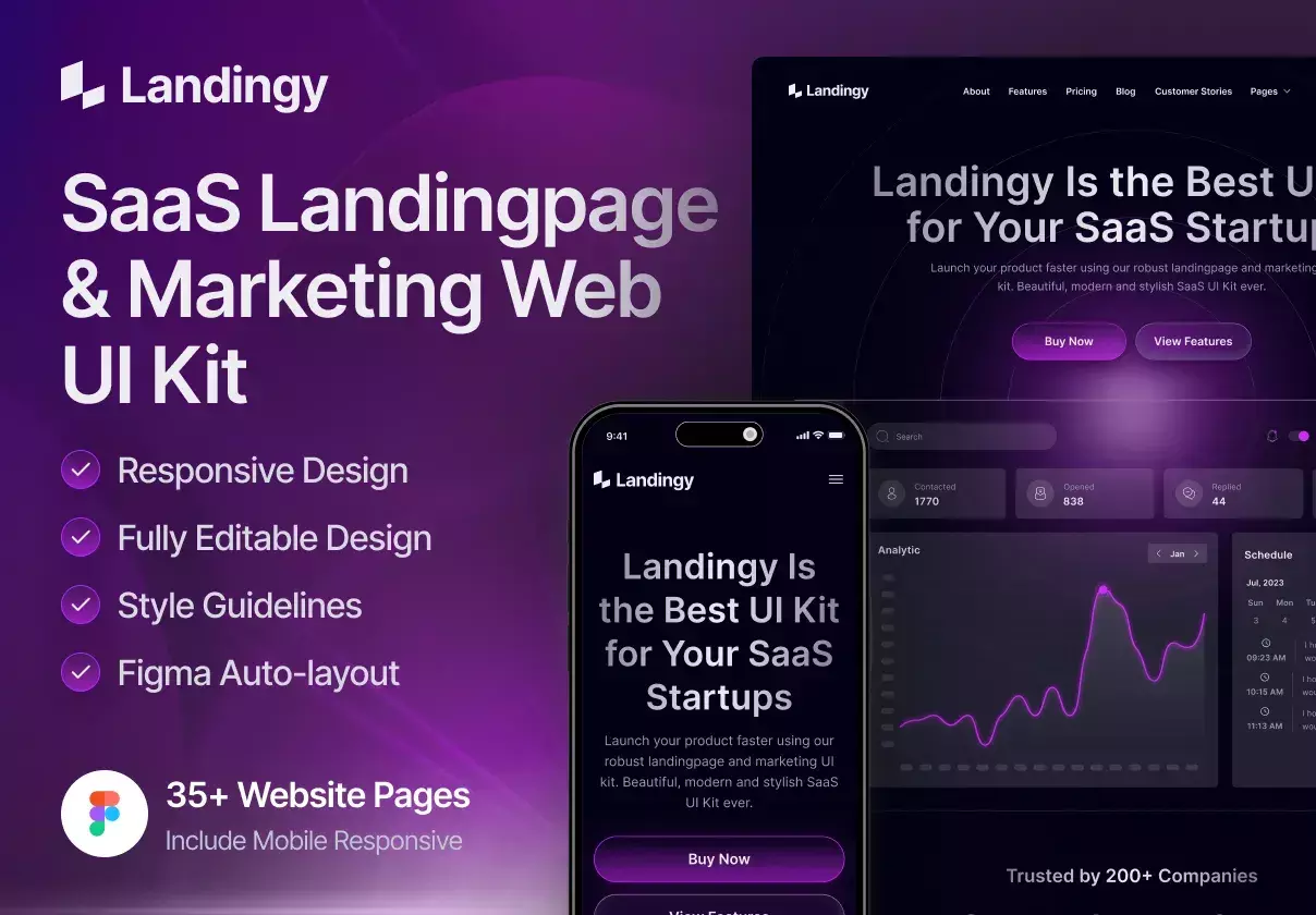 Landingy - SaaS Landing page UI Kit