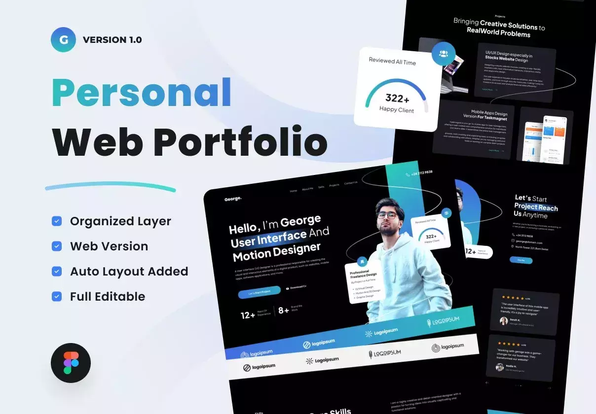 Georgins - Personal Portfolio Web Design