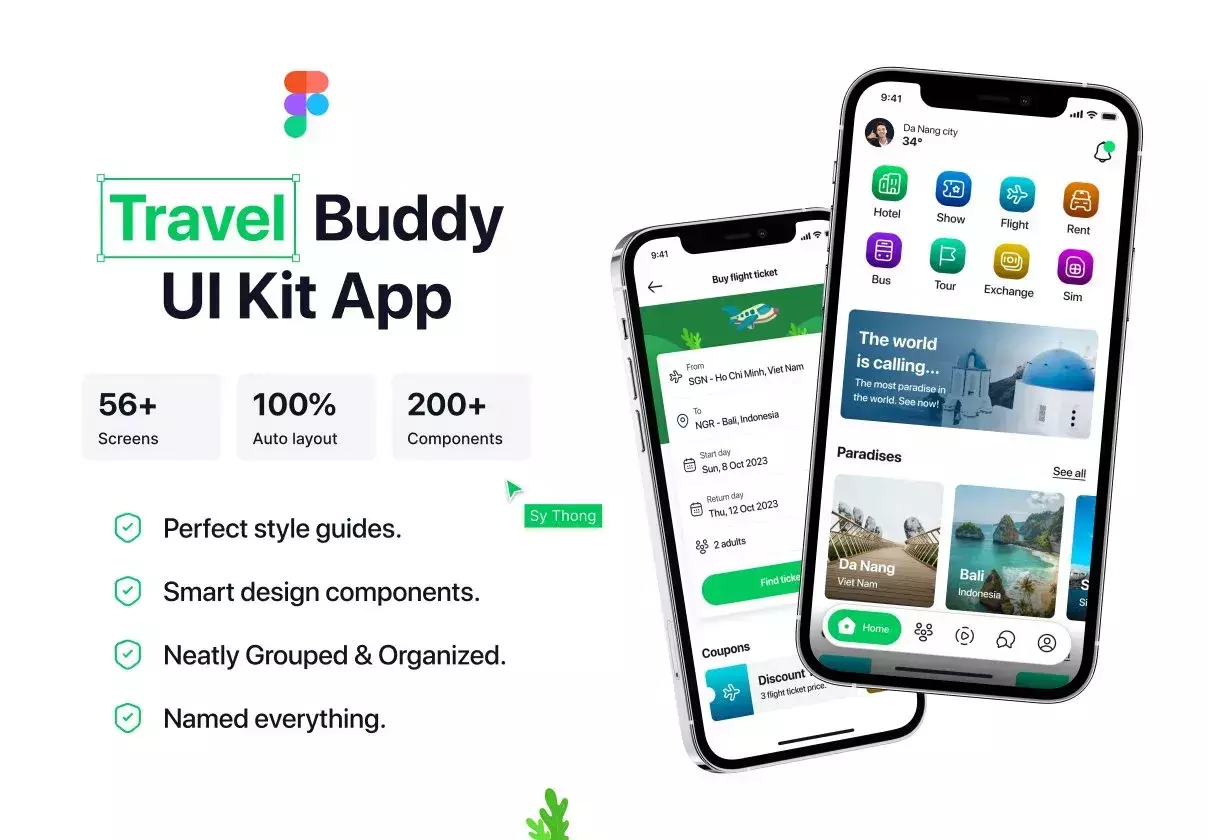 Travel Booking Mobile UI Kit App