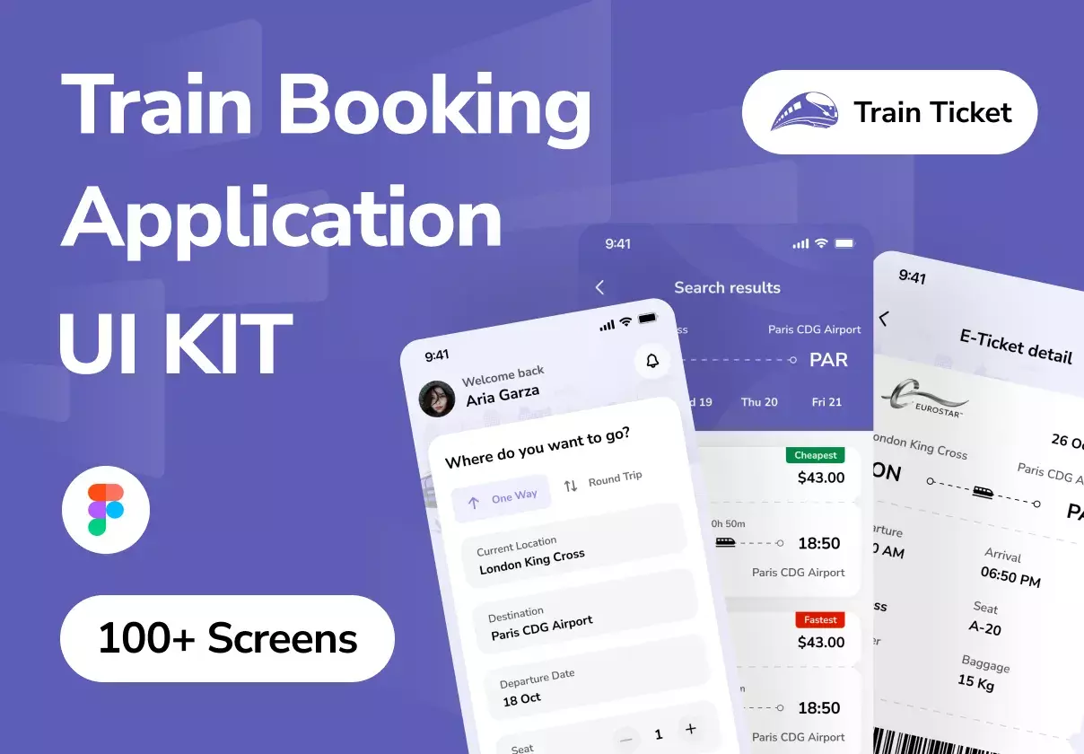 Train Ticket - Train Booking Application UI KIT