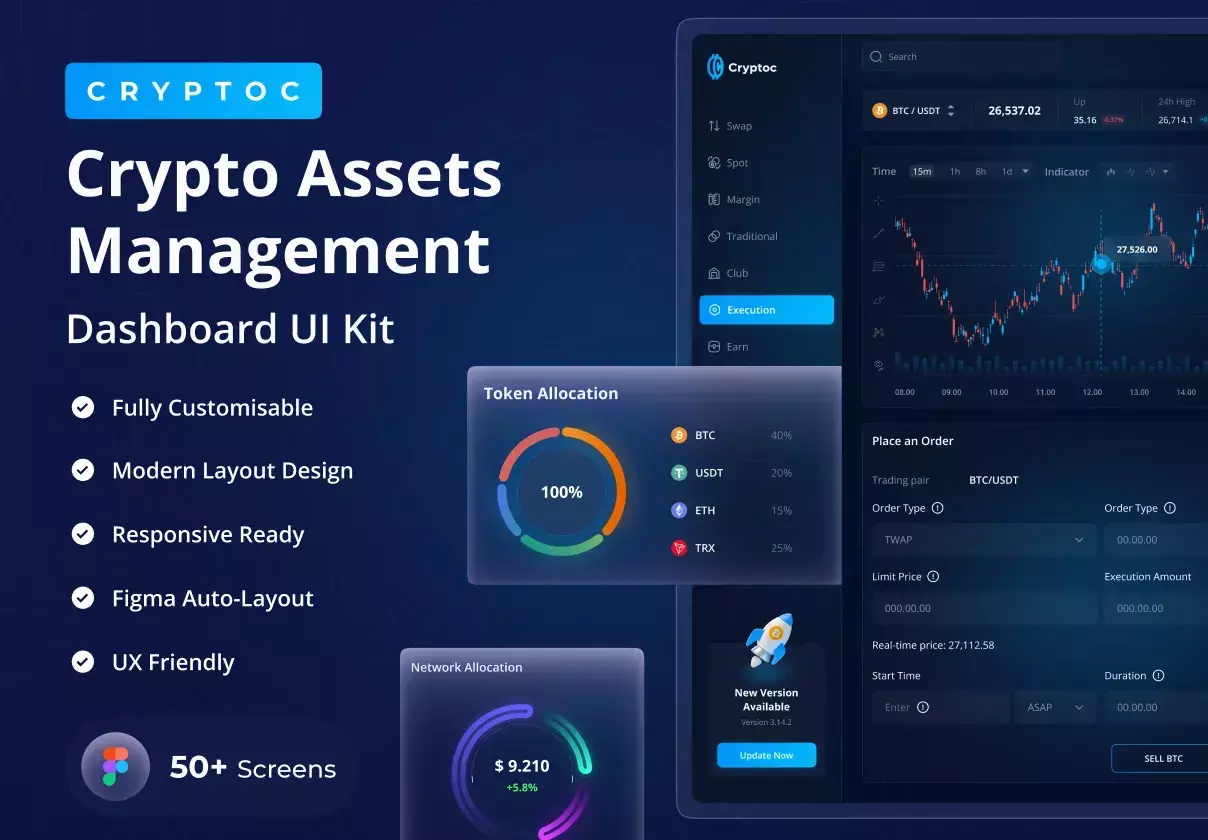 Crypto Assets Management Dashboard UI Kit