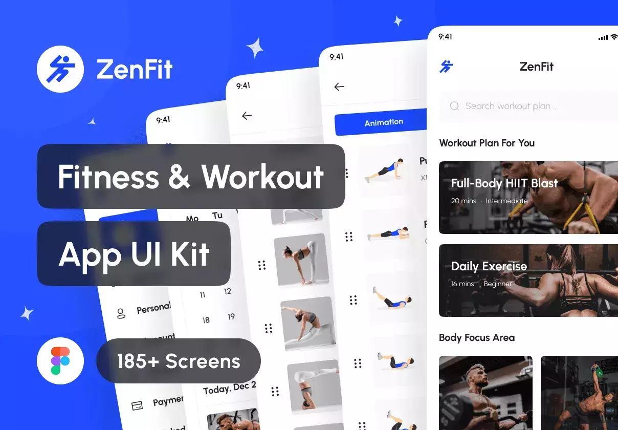 Premium & High Quality UI Kit with All Full Features of Fitness & Workout App