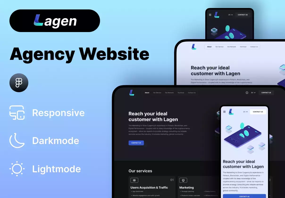 Lagen - Agency Website UI Kit