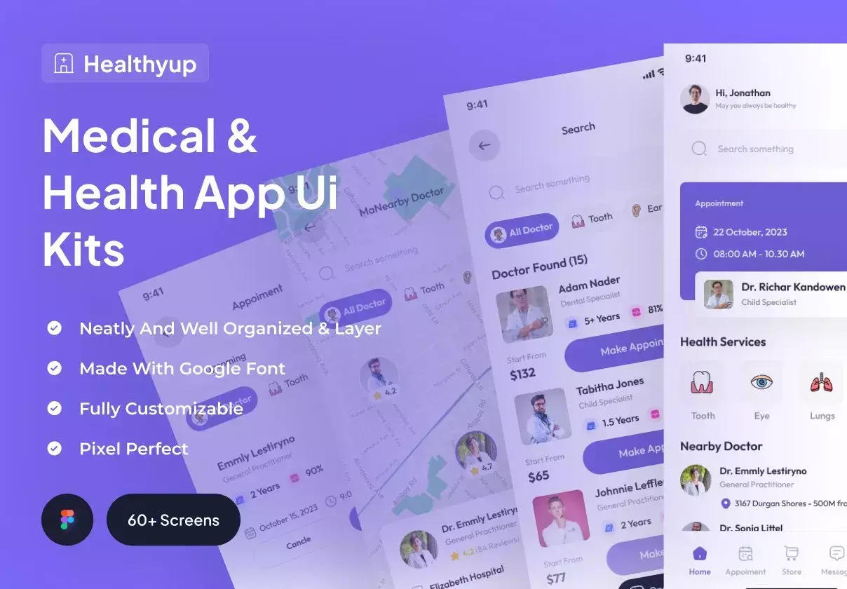 Healthyup - Medical & Health App Ui Kits