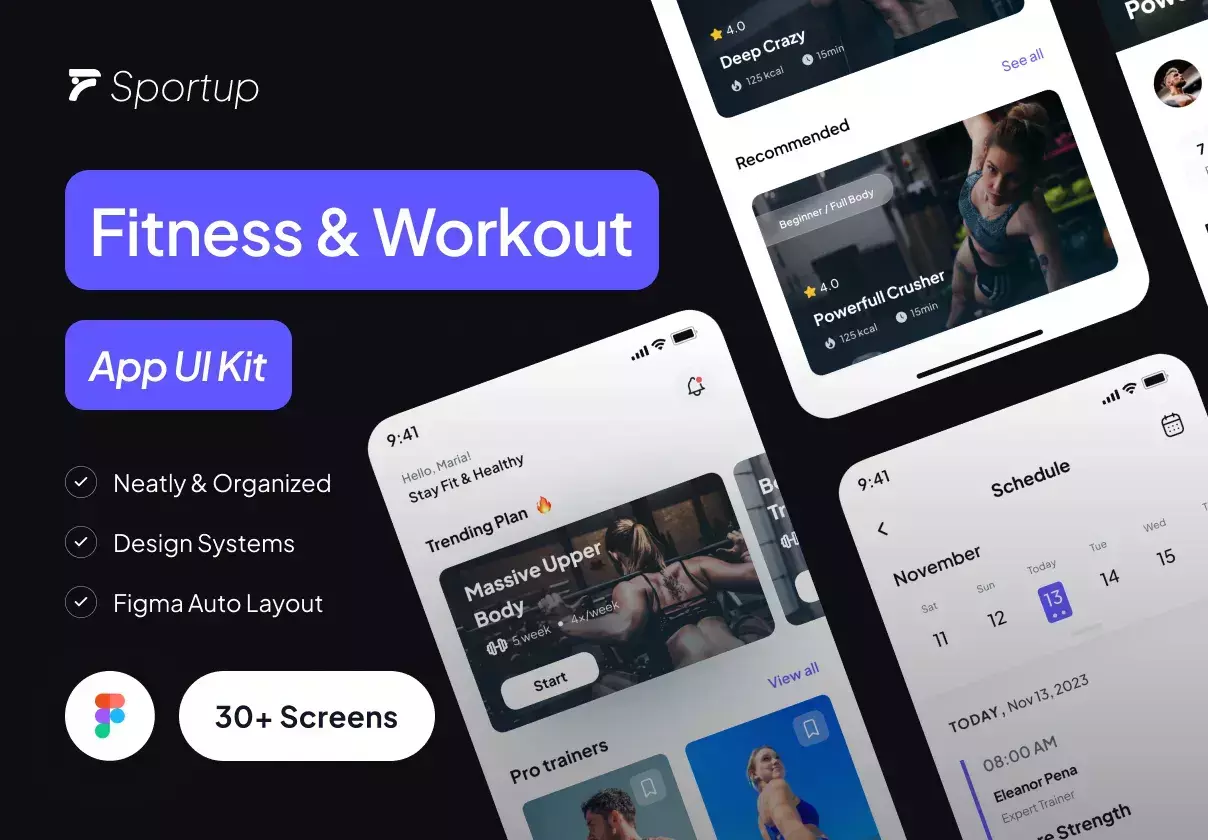 Sportup - Fitness and Workout App UI Kit