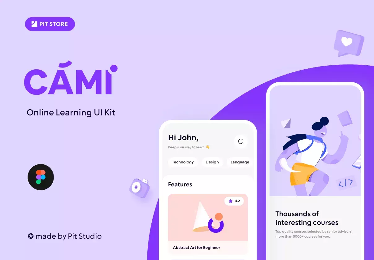 Cami - Online Learning App UI Kit