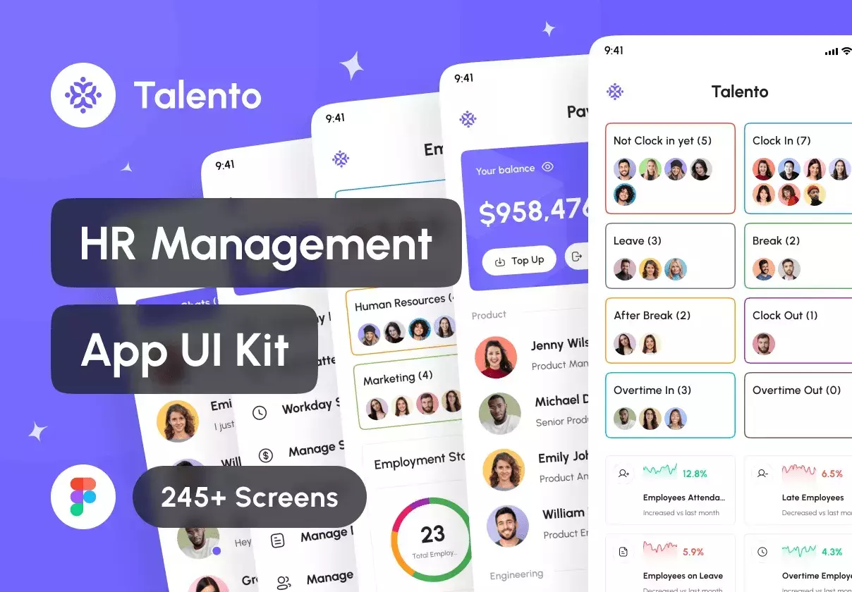 Talento - HR Management App UI Kit