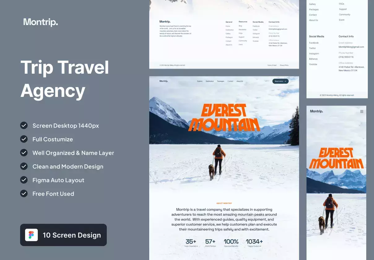 Montrip - Trip Travel Agency Website Template