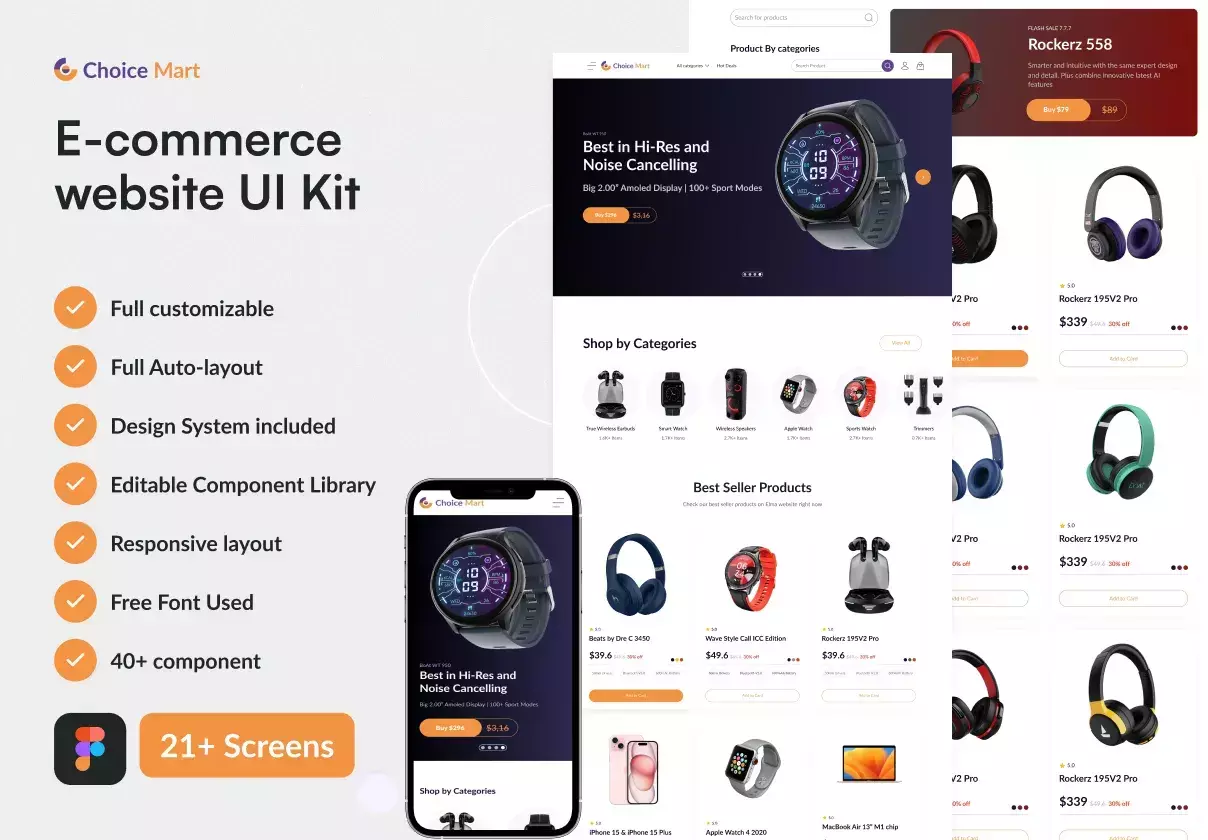 Choice Mart E-commerce Website UI Kit