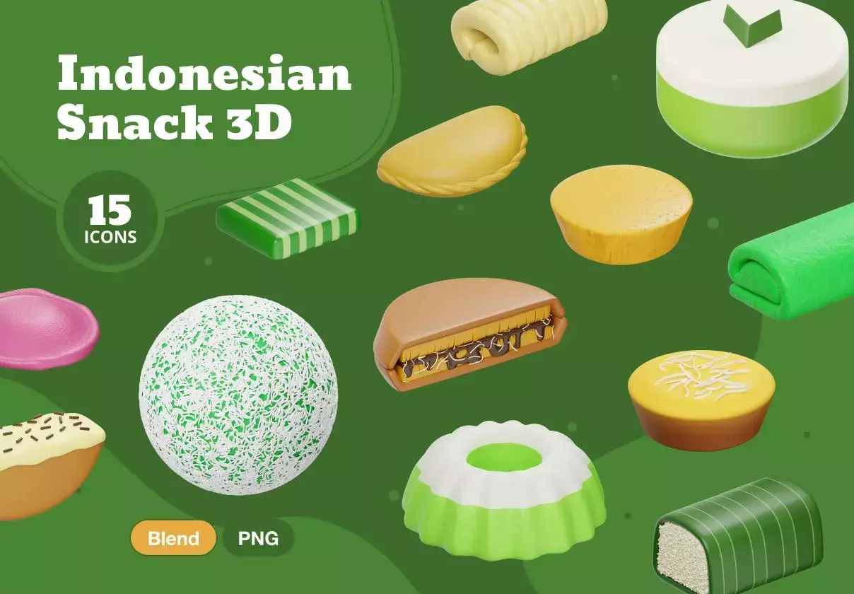 3D Indonesian Snack