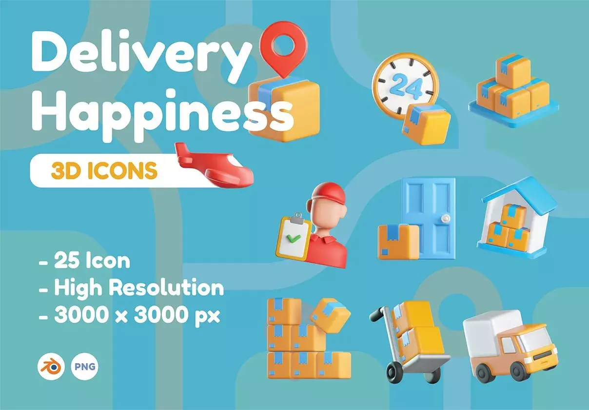 Delivery 3D Icon