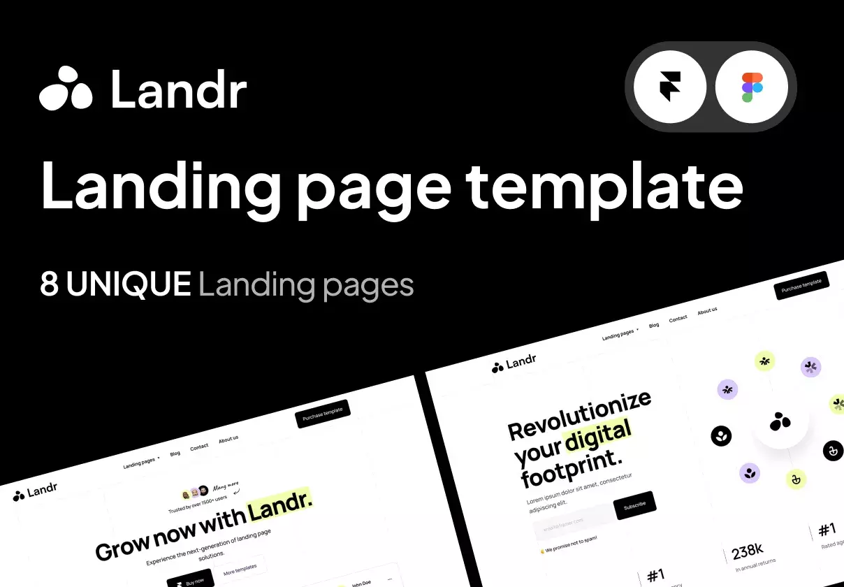 Landr Framer template